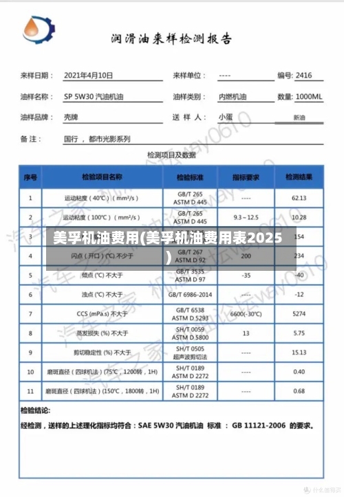 美孚机油费用(美孚机油费用表2025)-第2张图片