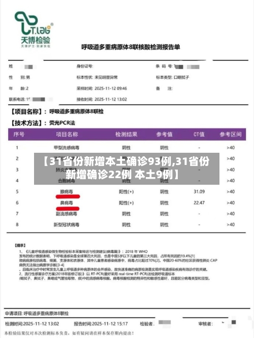 【31省份新增本土确诊93例,31省份新增确诊22例 本土9例】