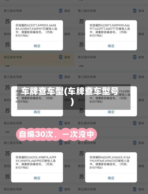 车牌查车型(车牌查车型号)