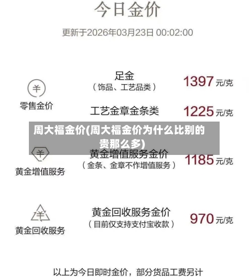 周大福金价(周大福金价为什么比别的贵那么多)
