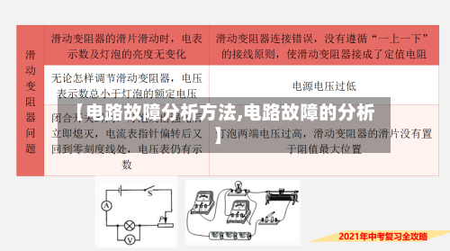 【电路故障分析方法,电路故障的分析】-第2张图片