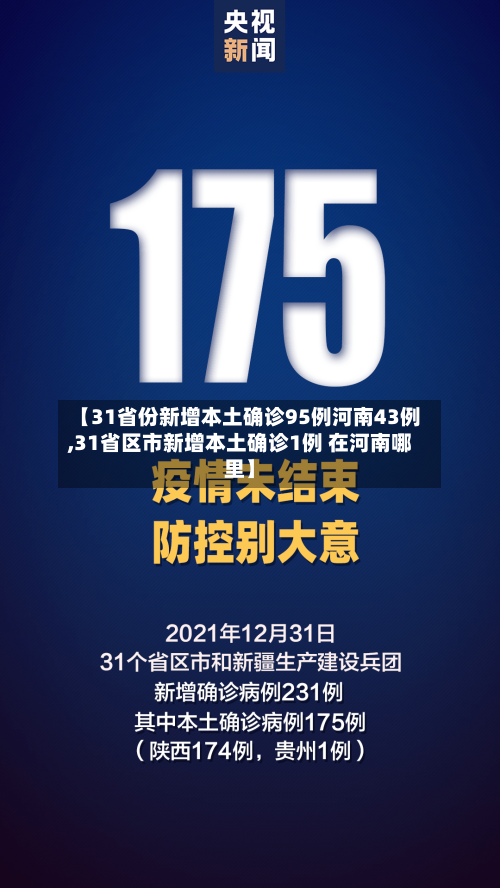 【31省份新增本土确诊95例河南43例,31省区市新增本土确诊1例 在河南哪里】