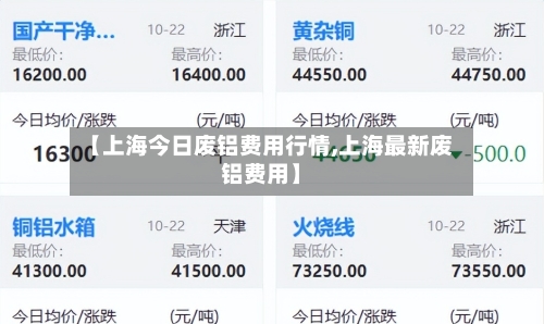 【上海今日废铝费用行情,上海最新废铝费用】-第2张图片