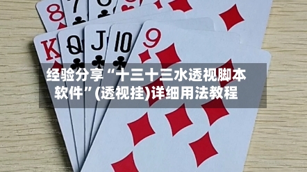 经验分享“十三十三水透视脚本软件”(透视挂)详细用法教程