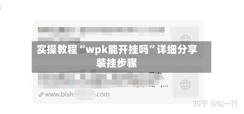实操教程“wpk能开挂吗”详细分享装挂步骤-第2张图片