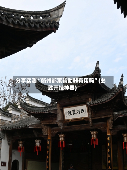 分享实测“衢州都莱辅助器有用吗”(必胜开挂神器)