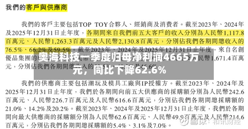 奥海科技一季度归母净利润4665万元，同比下降62.6%-第2张图片