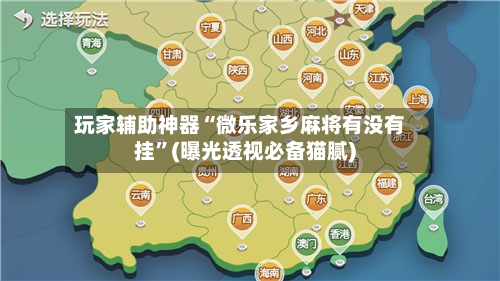 玩家辅助神器“微乐家乡麻将有没有挂”(曝光透视必备猫腻)