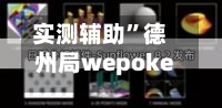 实测辅助	”德州局wepoker透视软件怎么用”(透视挂)辅助透视教程-第2张图片