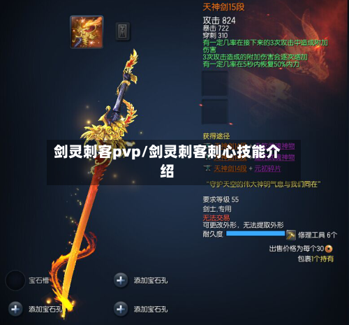 剑灵刺客pvp/剑灵刺客刺心技能介绍