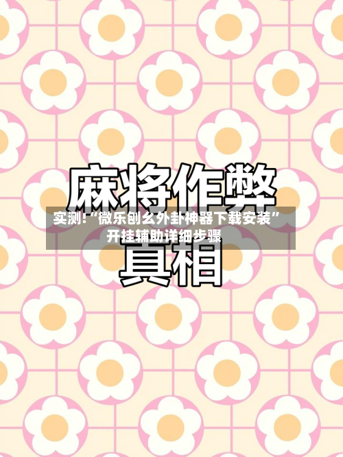 实测!“微乐刨幺外卦神器下载安装	”开挂辅助详细步骤-第2张图片