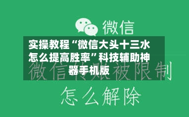 实操教程“微信大头十三水怎么提高胜率”科技辅助神器手机版