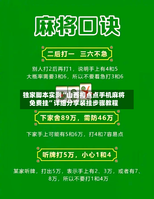 独家脚本实测“山西扣点点手机麻将免费挂	”详细分享装挂步骤教程-第2张图片