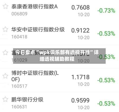 今日盘点“wpk俱乐部有透视开挂	”详细透视辅助教程-第3张图片