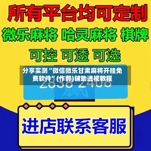 分享实测“微信微乐甘肃麻将开挂免费软件”(作弊)辅助透视教程-第2张图片