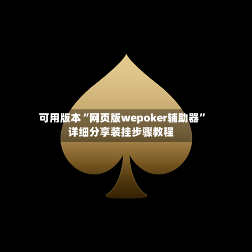 可用版本“网页版wepoker辅助器”详细分享装挂步骤教程-第3张图片
