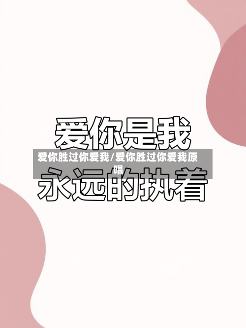 爱你胜过你爱我/爱你胜过你爱我原唱-第2张图片