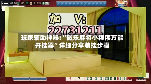 玩家辅助神器:“微乐麻将小程序万能开挂器	”详细分享装挂步骤-第2张图片