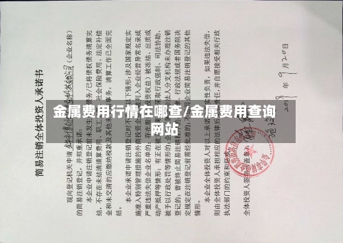 金属费用行情在哪查/金属费用查询网站-第2张图片