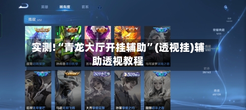 实测!“青龙大厅开挂辅助”(透视挂)辅助透视教程-第3张图片