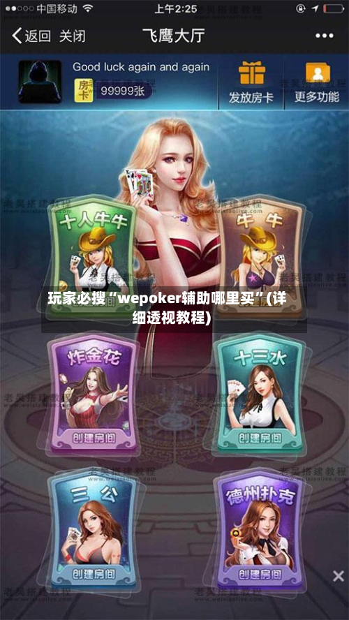 玩家必搜“wepoker辅助哪里买”(详细透视教程)-第2张图片