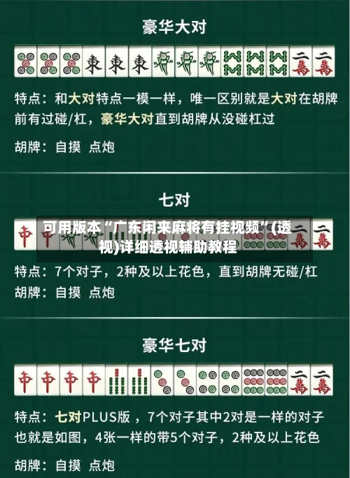 可用版本“广东闲来麻将有挂视频”(透视)详细透视辅助教程