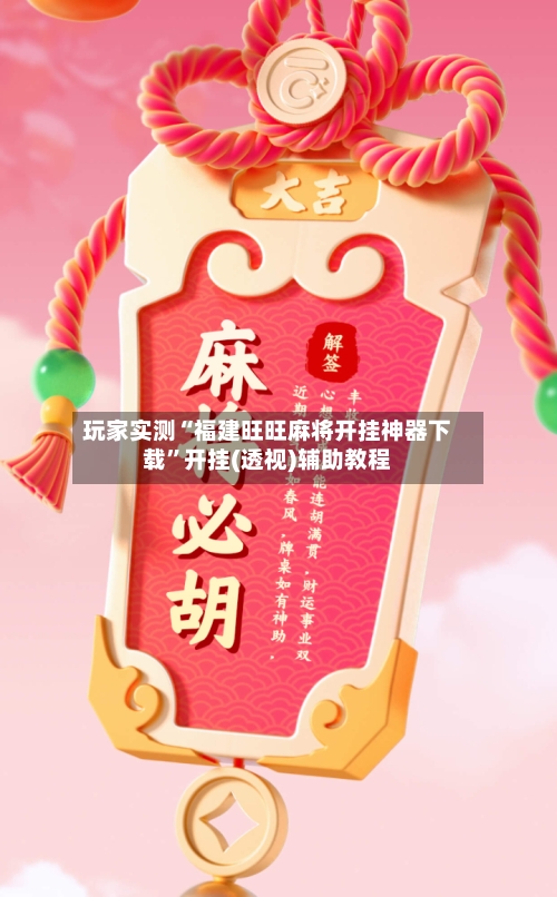 玩家实测“福建旺旺麻将开挂神器下载”开挂(透视)辅助教程-第2张图片