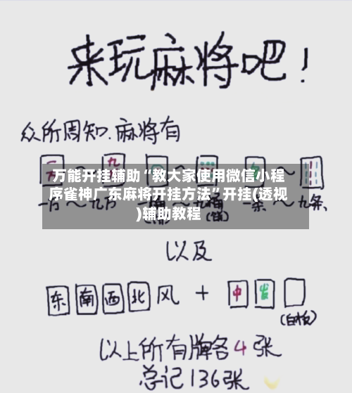 万能开挂辅助“教大家使用微信小程序雀神广东麻将开挂方法”开挂(透视)辅助教程-第3张图片