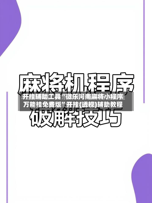 开挂辅助工具“微乐河南麻将小程序万能挂免费版	”开挂(透视)辅助教程-第2张图片