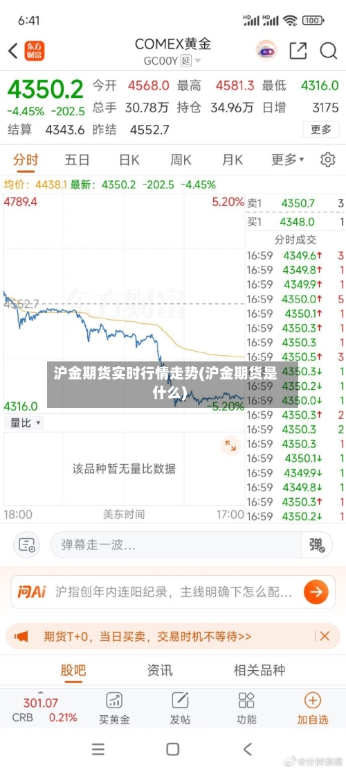 沪金期货实时行情走势(沪金期货是什么)