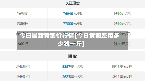 今日最新黄铜价行情(今日黄铜费用多少钱一斤)-第2张图片
