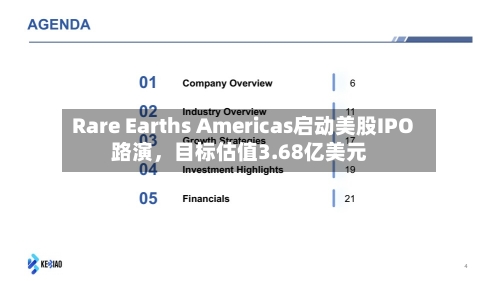 Rare Earths Americas启动美股IPO路演，目标估值3.68亿美元-第3张图片