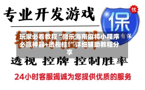 玩家必看教程“微乐海南麻将小程序必赢神器+透视挂!”详细辅助教程分享-第2张图片