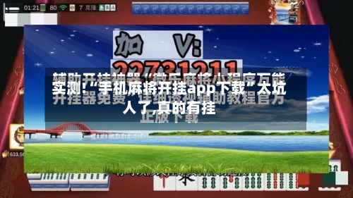 实测!“手机麻将开挂app下载”太坑人了,真的有挂