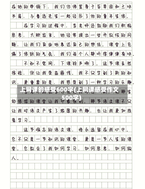 上网课的感受600字(上网课感受作文500字)-第3张图片