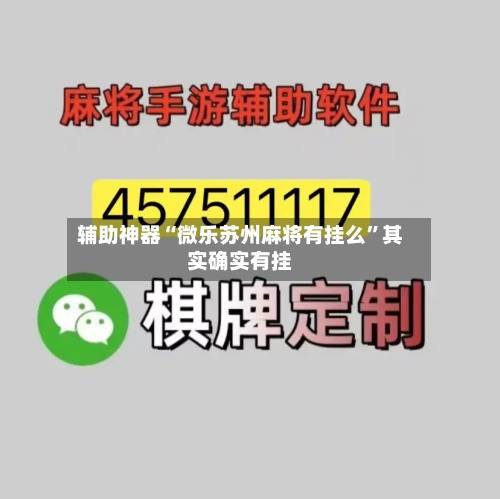 辅助神器“微乐苏州麻将有挂么	”其实确实有挂-第2张图片