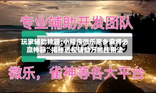 玩家辅助神器:小程序微乐家乡麻将必赢神器”揭秘透视辅助万能挂用法