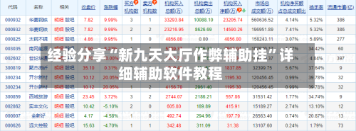 经验分享“新九天大厅作弊辅助挂”详细辅助软件教程-第3张图片