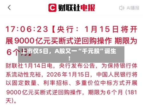 上市仅5日，A股又一“千元股”诞生！-第2张图片