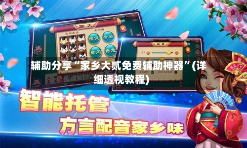 辅助分享“家乡大贰免费辅助神器”(详细透视教程)-第3张图片