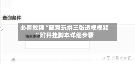 必看教程“随意玩拼三张透视视频”附开挂脚本详细步骤