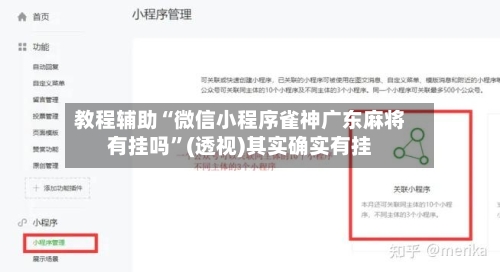 教程辅助“微信小程序雀神广东麻将有挂吗”(透视)其实确实有挂-第2张图片