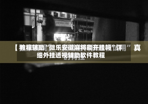教程辅助“微乐安徽麻将能开挂吗”详细外挂透视辅助软件教程-第2张图片