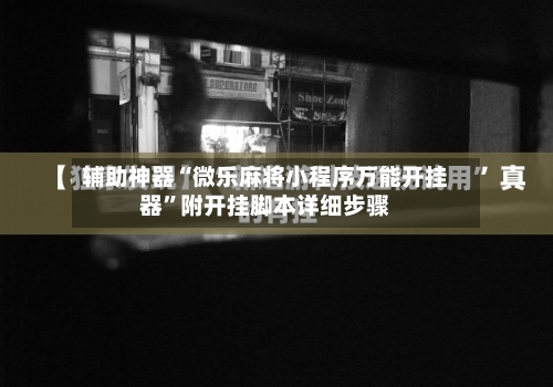辅助神器“微乐麻将小程序万能开挂器	”附开挂脚本详细步骤-第2张图片