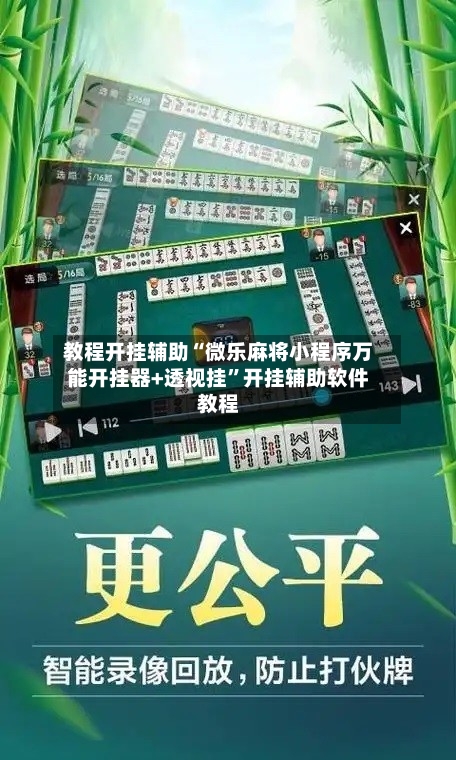 教程开挂辅助“微乐麻将小程序万能开挂器+透视挂”开挂辅助软件教程-第2张图片
