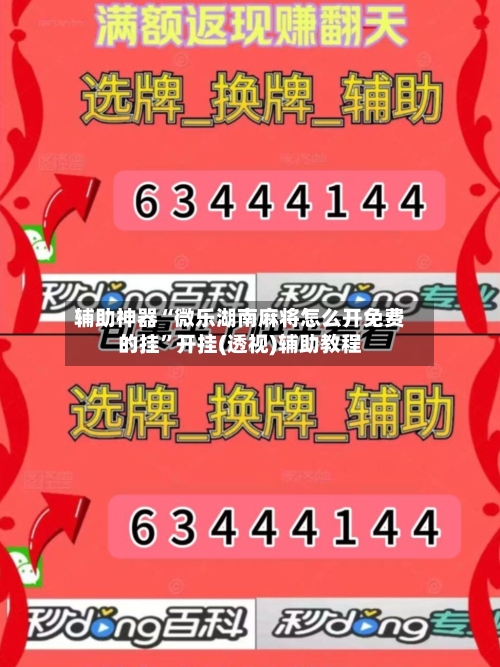 辅助神器“微乐湖南麻将怎么开免费的挂”开挂(透视)辅助教程