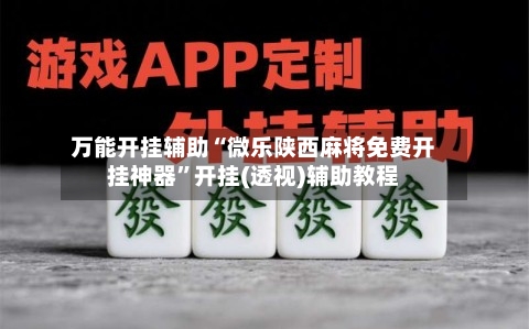 万能开挂辅助“微乐陕西麻将免费开挂神器”开挂(透视)辅助教程