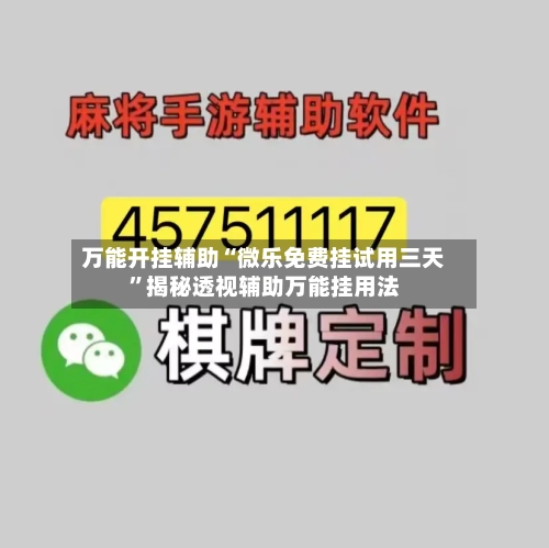 万能开挂辅助“微乐免费挂试用三天”揭秘透视辅助万能挂用法-第3张图片