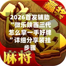 2026首发辅助“微乐陕西三代怎么拿一手好牌”详细分享装挂步骤-第2张图片