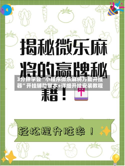 3分钟学会“小程序微乐麻将万能开挂器”开挂辅助脚本+详细开挂安装教程